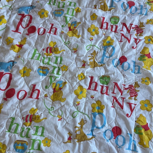 Winnie-the-Pooh Other - Vintage Sears Winnie the Pooh Baby Toddler Quilt Comforter 40"x49" Pooh Hunny